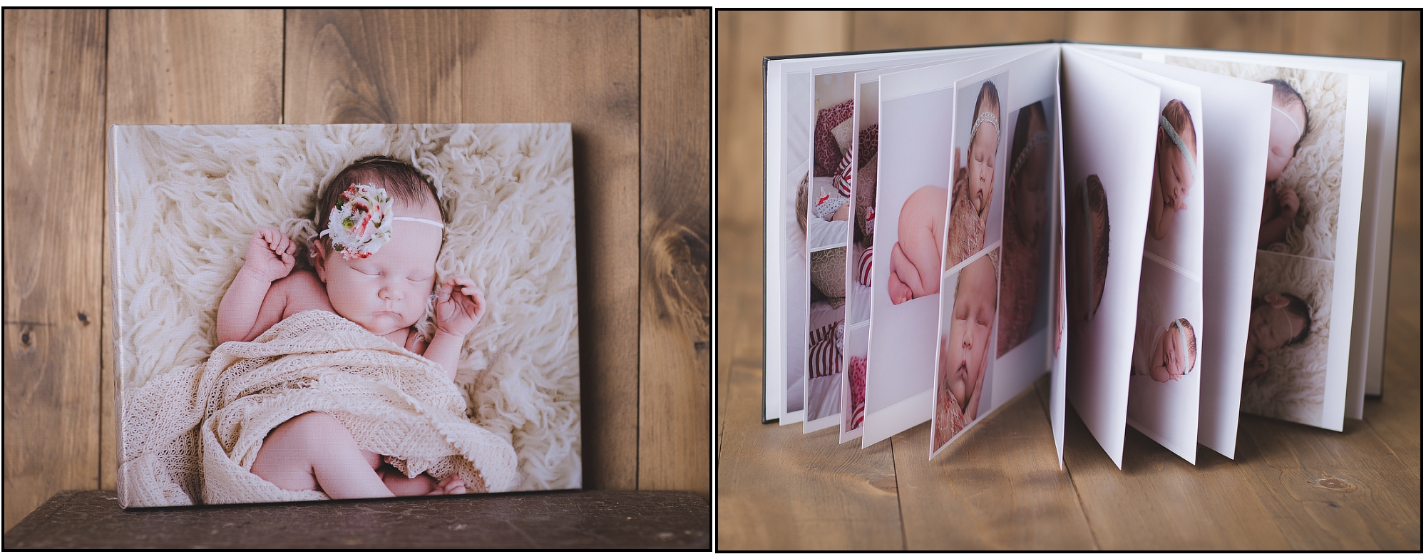 new river family photographer, kristina rose photography, canvas of baby, photo album of baby
